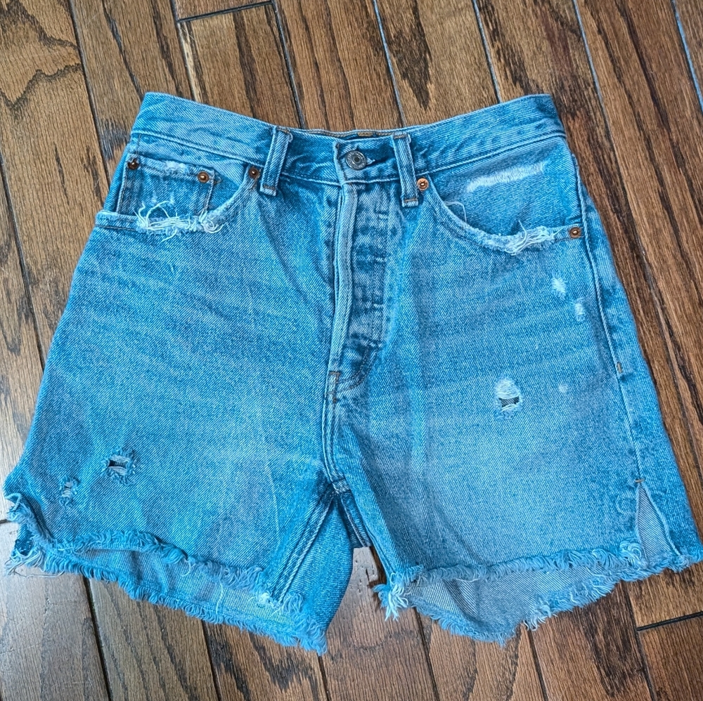 High Rise Denim Short